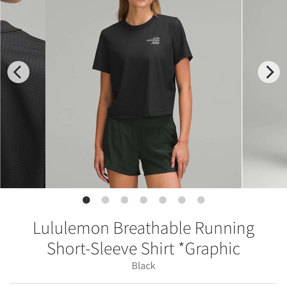Lululemon Breathable Running Short-Sleeve Shirt *Graphic size 6 for all runners